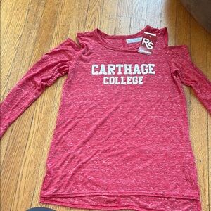 Red Carthage College Long Sleeve Top